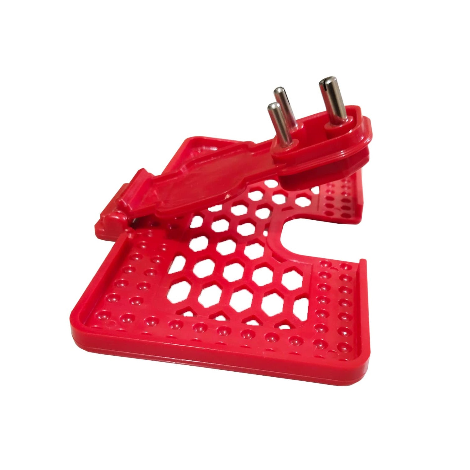 6496 Multi-Purpose Wall Holder Stand for Charging Mobile Just Fit in Socket and Hang (Red) DeoDap 6496 Multi-Purpose Wall Holder Stand for Charging Mobile Just Fit in Socket and Hang (Red) DeoDap